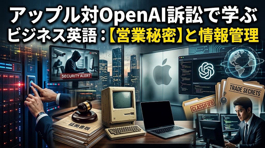 Apple対OpenAI訴訟で学ぶビジネス英語|営業秘密と情報管理を英語で語る実践教材