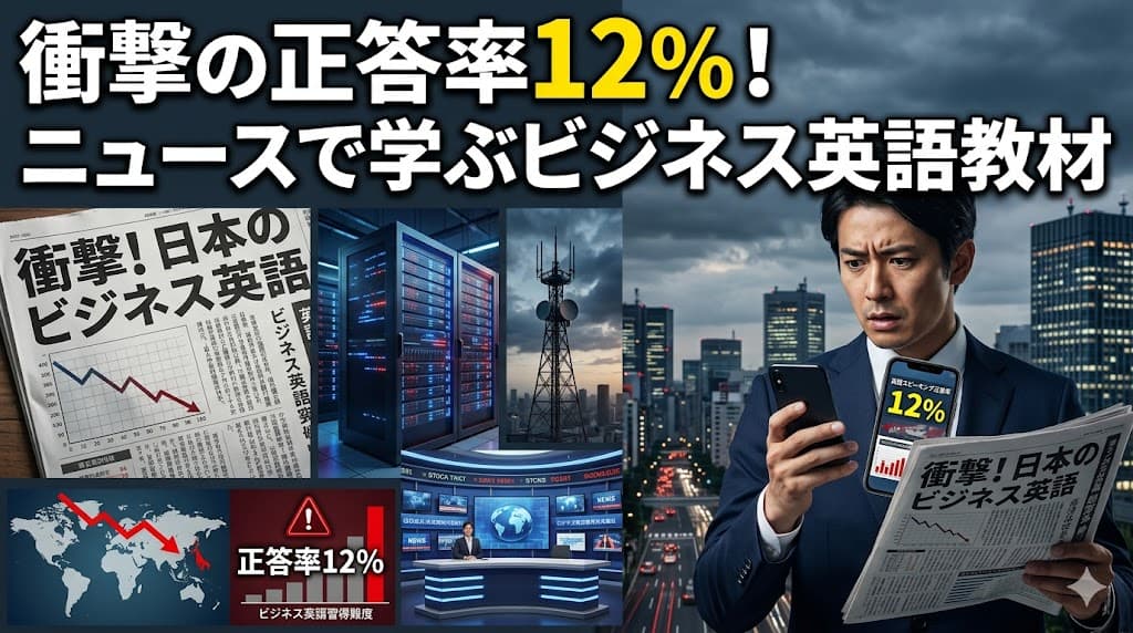 英語スピーキング正答率12%の衝撃|ニュースで学ぶビジネス英語教材