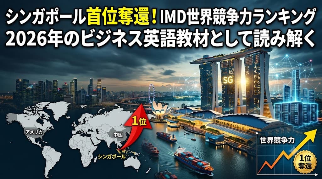 シンガポール首位奪還で読み解くIMD世界競争力ランキング2026|ビジネス英語教材