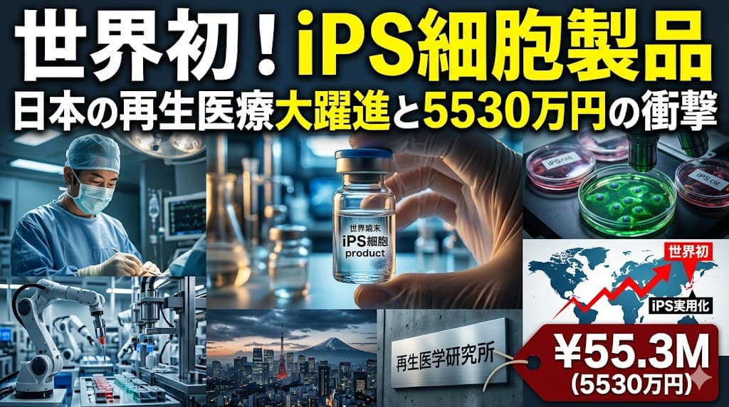 世界初iPS細胞製品5530万円の衝撃|再生医療ニュースで学ぶビジネス英語