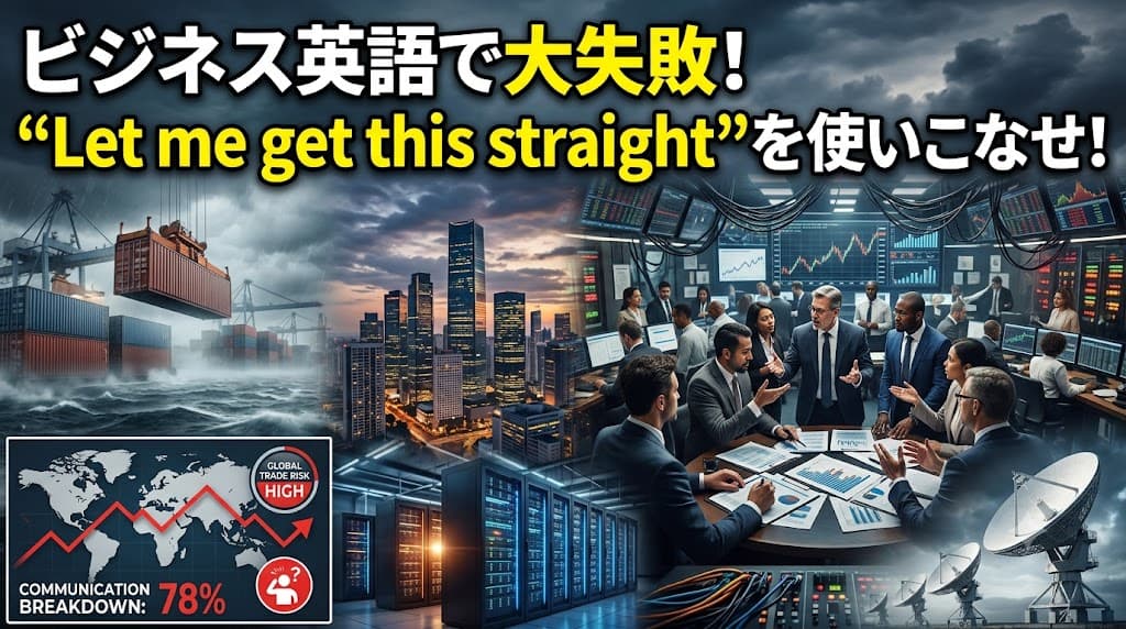 「ちょっと確認させて」は英語で?ビジネス英語で学ぶ"Let me get this straight"