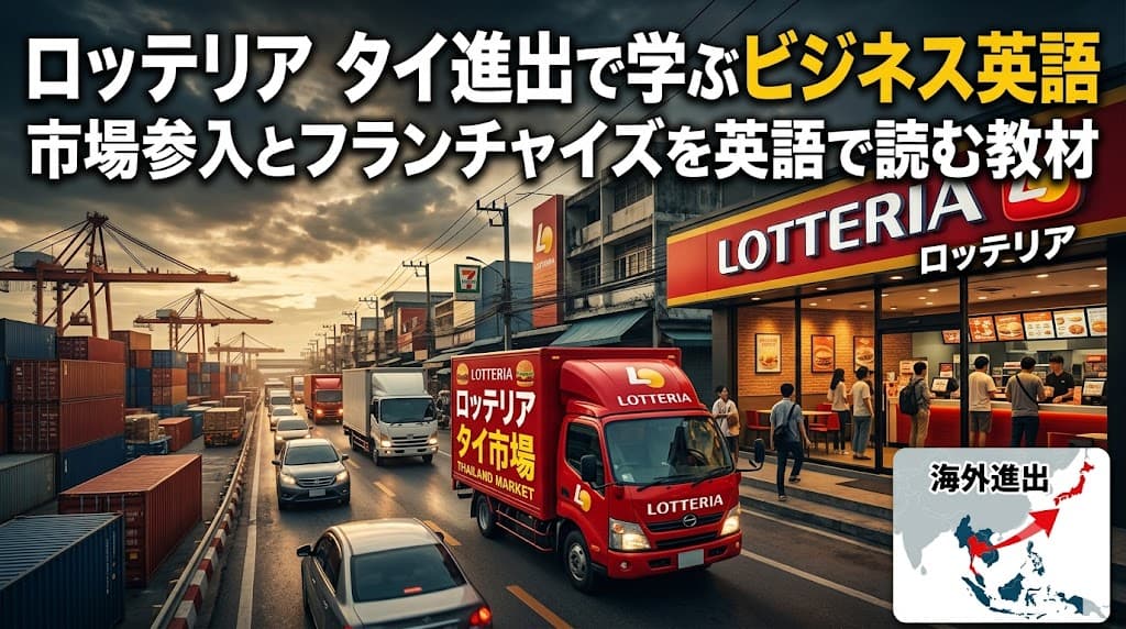 ロッテリアのタイ進出で学ぶビジネス英語|市場参入とフランチャイズを英語で読む教材