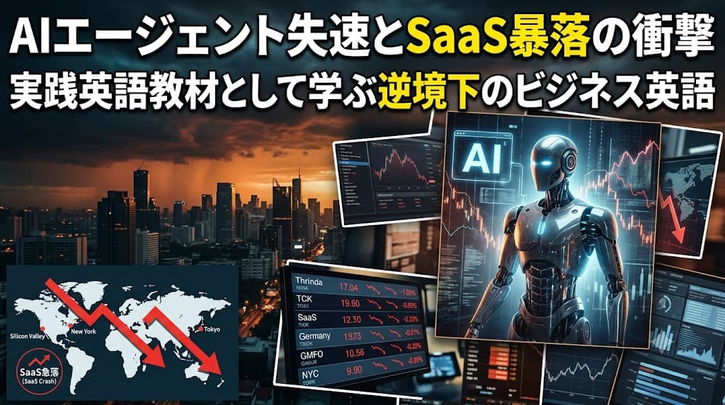 【ビジネス英語】AIエージェントとSaaS急落で学ぶ実践英語教材