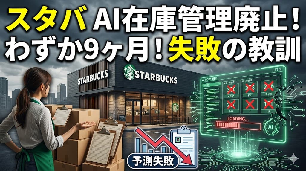スターバックスがAI在庫管理ツールを9ヶ月で廃止|失敗事例から学ぶビジネス英語
